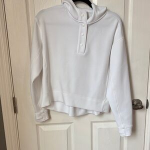 Vineyard Vines Women's White Snap-Front Pullover Hoodie